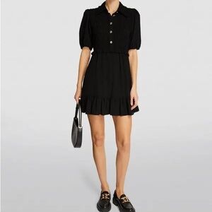 SANDRO Paris Smocked Mini Dress